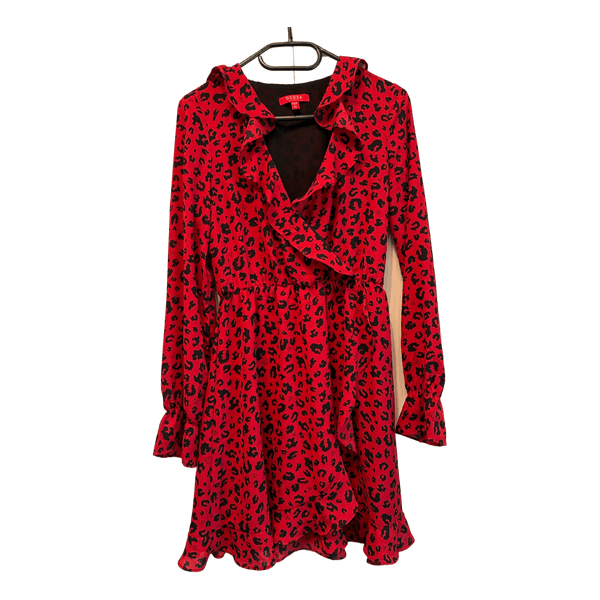 Guess red animal print dress