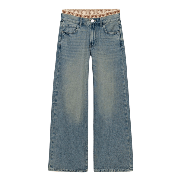 Lyseblå wide leg jeans
