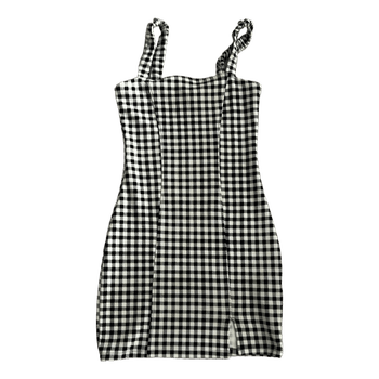 Black and white mini dress