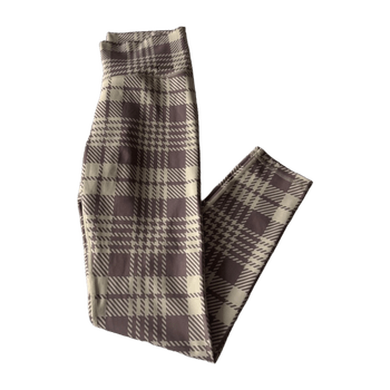 DUSTY VIOLET PLAID CHECK TIGHTS