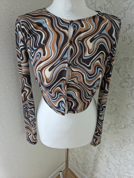 Bershka swirly print top