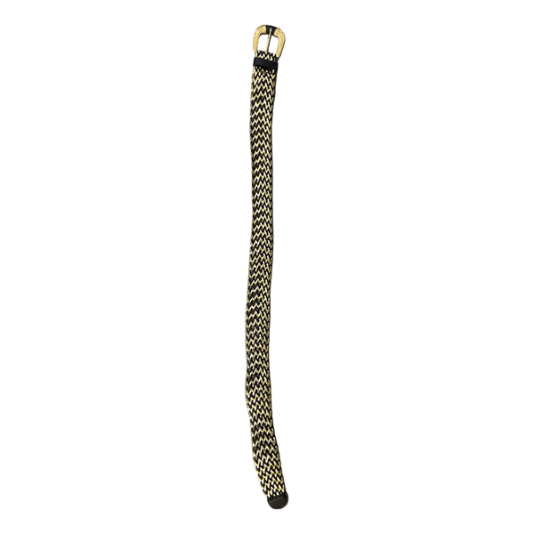 Woven black and gold belt