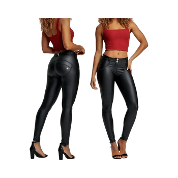 FREDDY'S black vegan leather push-up leggings