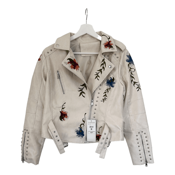 Cream floral embroidered jacket