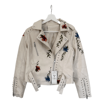 Cream floral embroidered jacket