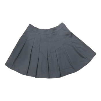 Grey pleated mini skirt