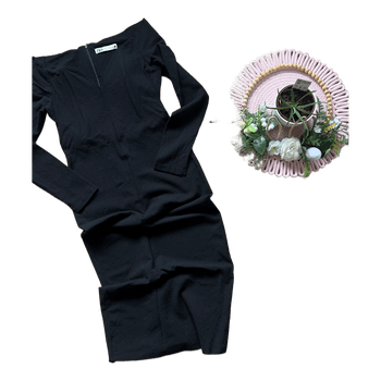 Black Zara off shoulder midi dress