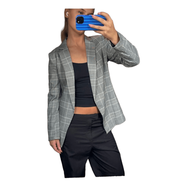 Grå ternet blazer