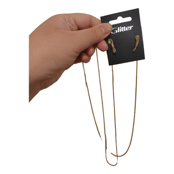 Glitter gold glasses chain