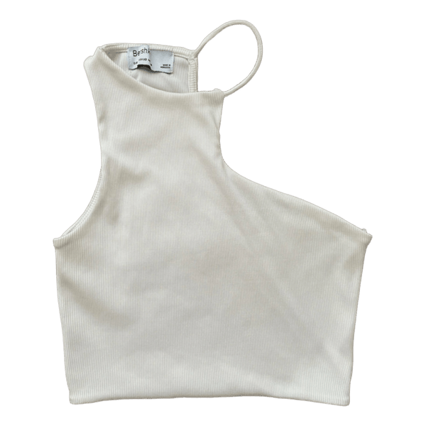 Valkoinen halterneck toppi