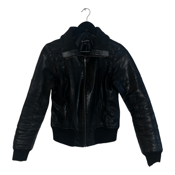Black leather jacket