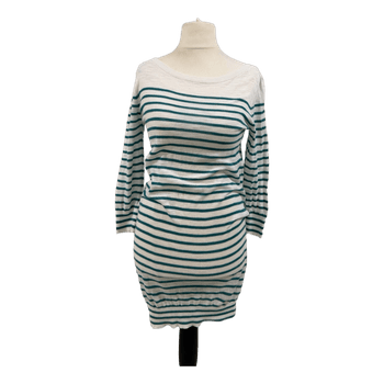 Striped cotton knit dress