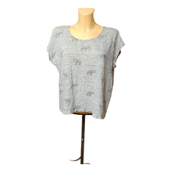 Grey linen t-shirt