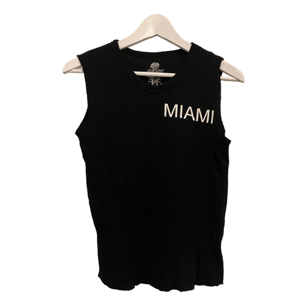 Musta, hihaton Miami-toppi, koko S