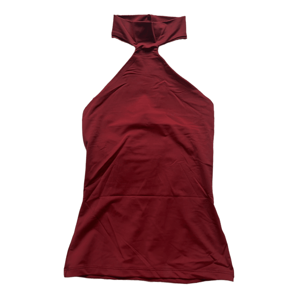 Rød halterneck top