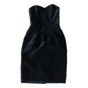 Vintage Black velvet mini dress