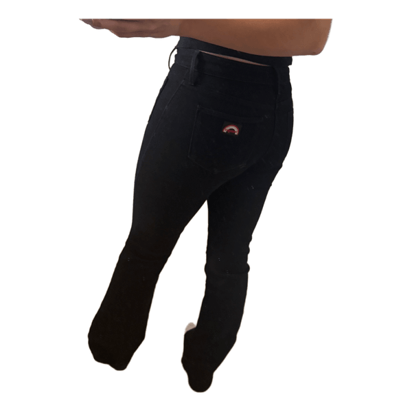 Black flared jeans