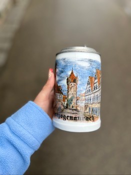 Ceramic beer stein