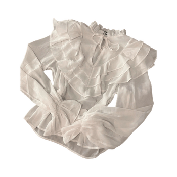 Valkoinen röyhelöpaita