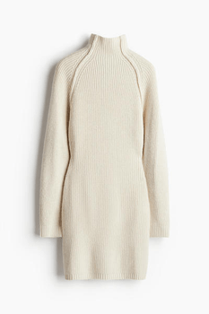 Rib-knit turtleneck Dress