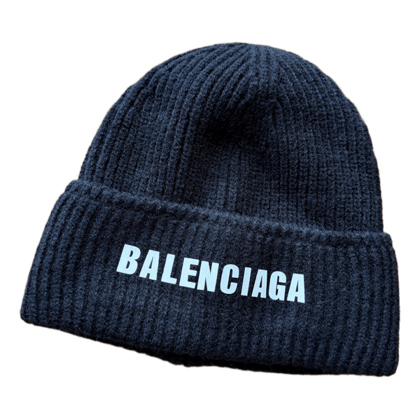 Balenciaga black knit beanie