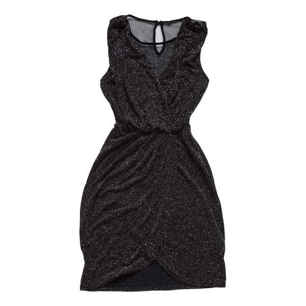 Black glittery cocktail dress