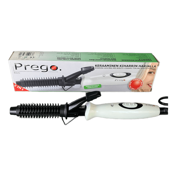 Prego keraaminen kiharrin harjalla