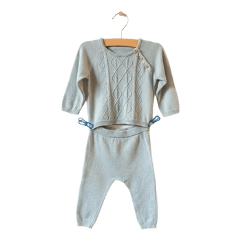 Light mint knitted set