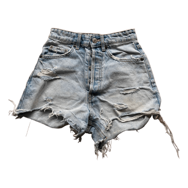 Zara light blue denim shorts