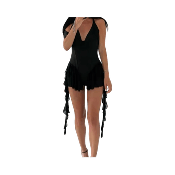 Mustavärinen jumpsuit S