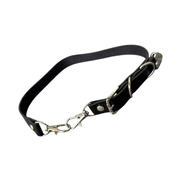 Black leather harness
