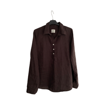 Brown linen button shirt
