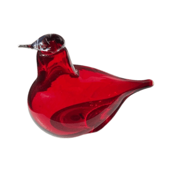 Oiva Toikka Iittala lasilintu punainen