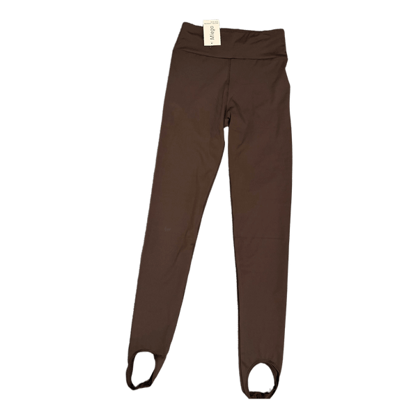 Brown stirrup leggings