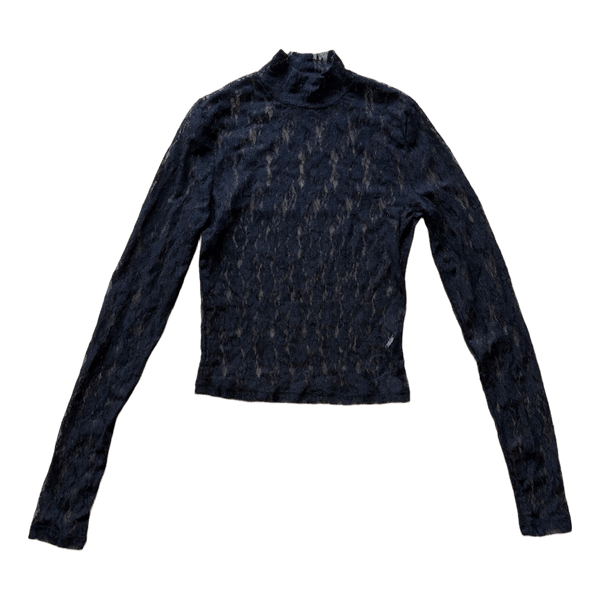 Black lace long sleeve top