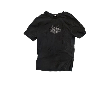 Black graphic baby tee