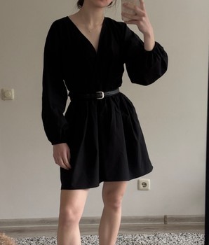 Black mini dress