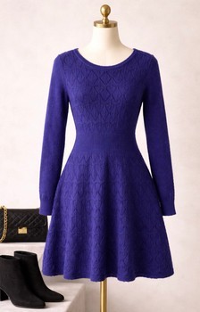 Purple knitted dress