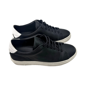 Black leather sneakers