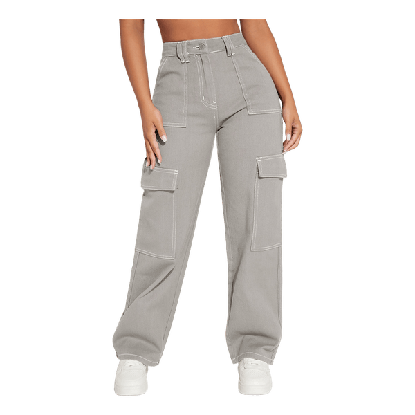 High Waist Cargo Jeans