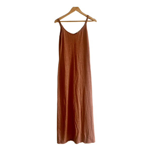 Orange shimmer long dress