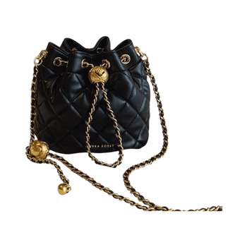 Cierra Koery Black Quilted Bucket Bag for Chic Everyday Style