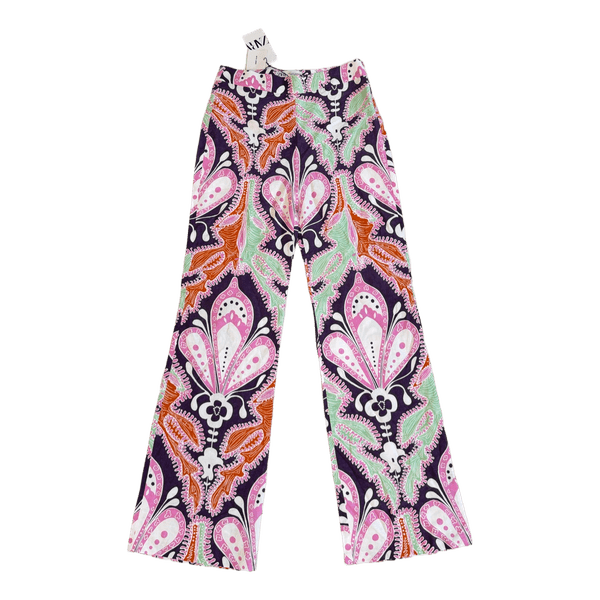 Zara paisley linen trousers