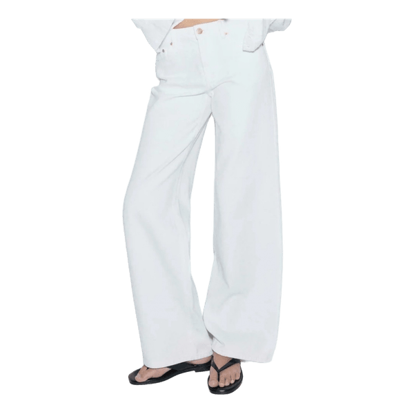 Hvide wide leg jeans