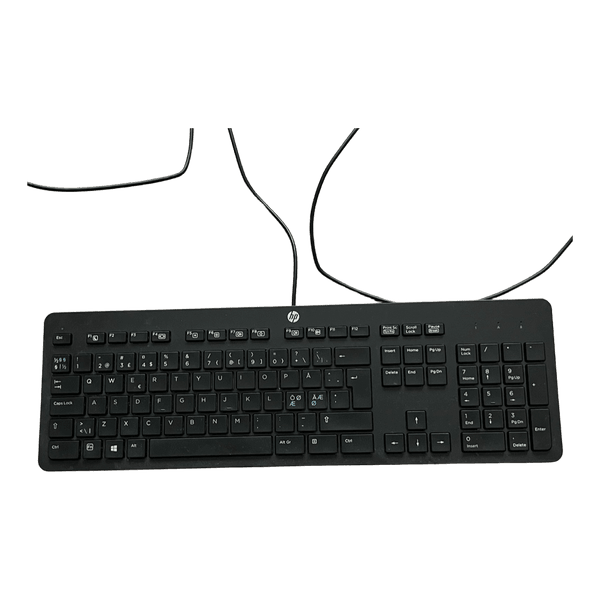HP wired black keyboard
