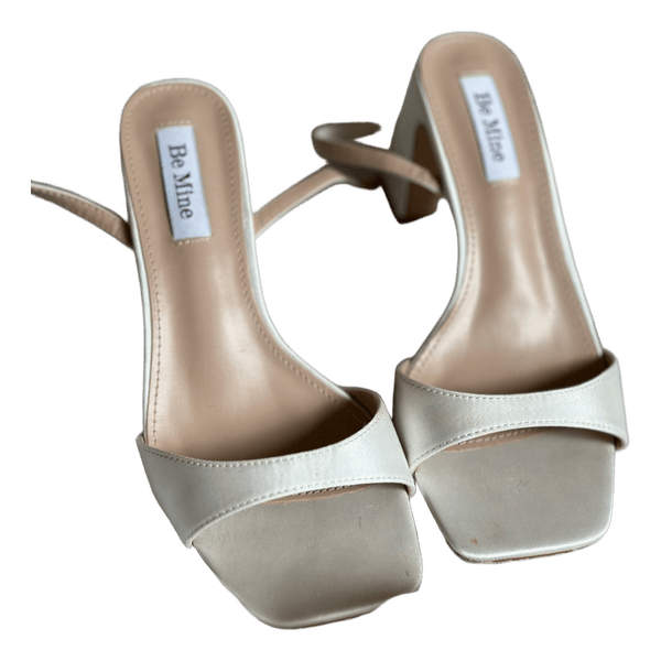 Be Mine wide fit bridal heeled sandals