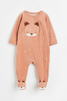 Orange velour pajama suit