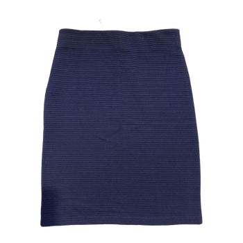 Navy ribbed pencil skirt