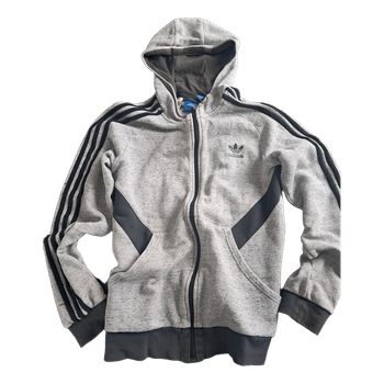 Grey Adidas zip hoodie