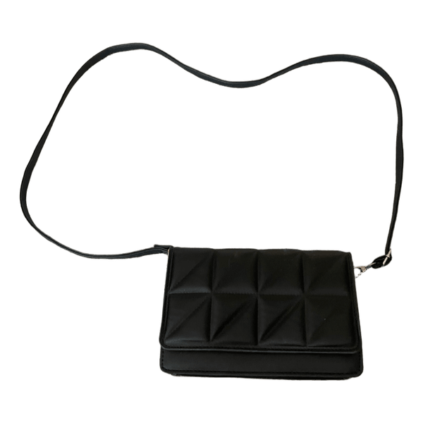 Black quilted crossbody bag